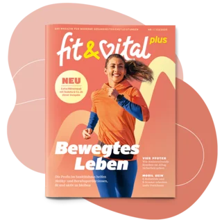 Abbildung des Covers der Ausgabe 01/25 vom fit & vital plus Magazin