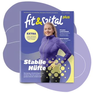 Abbildung des Covers der Ausgabe 03/25 vom fit & vital plus Magazin