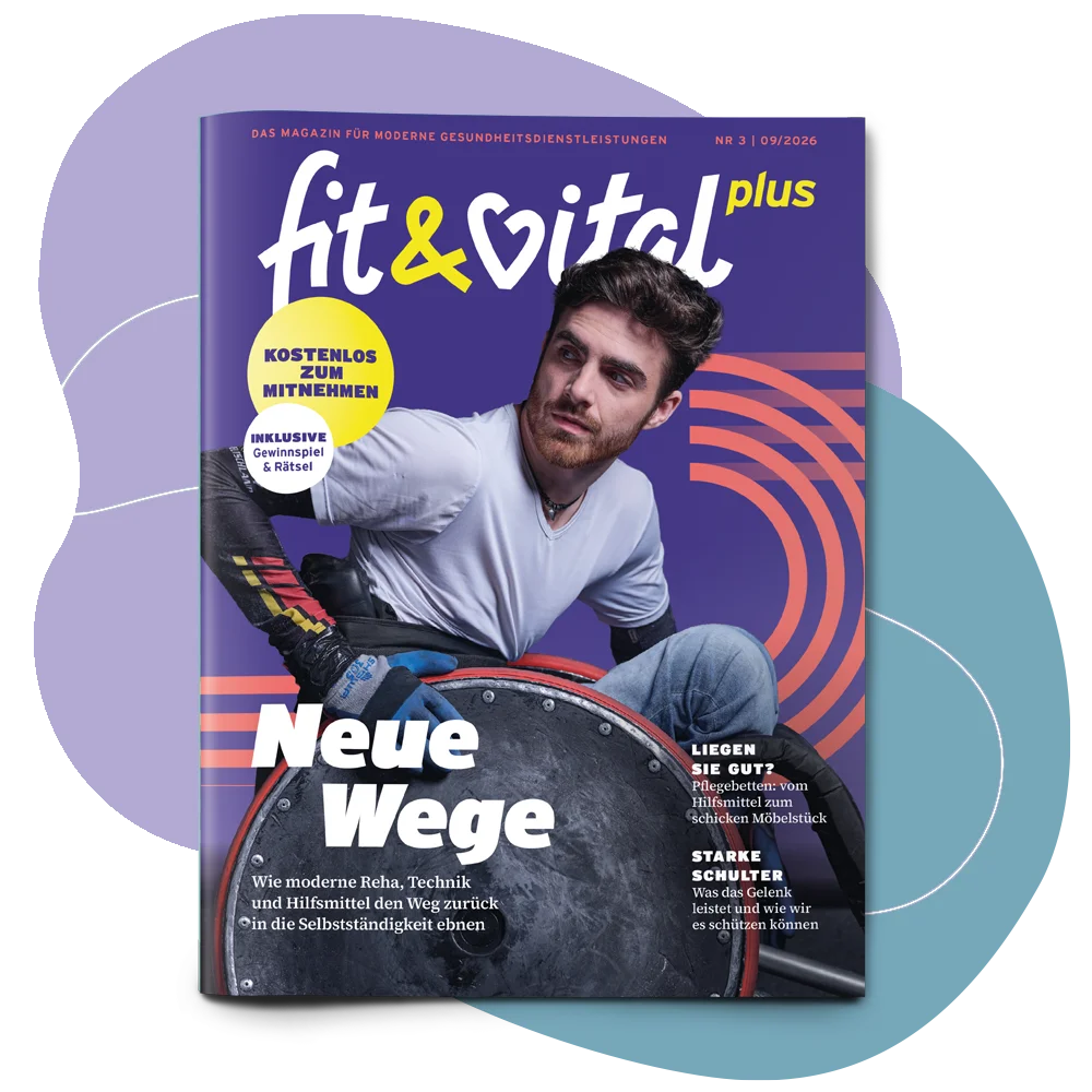 Abbildung des Covers der Ausgabe 03/26 vom fit & vital plus Magazin