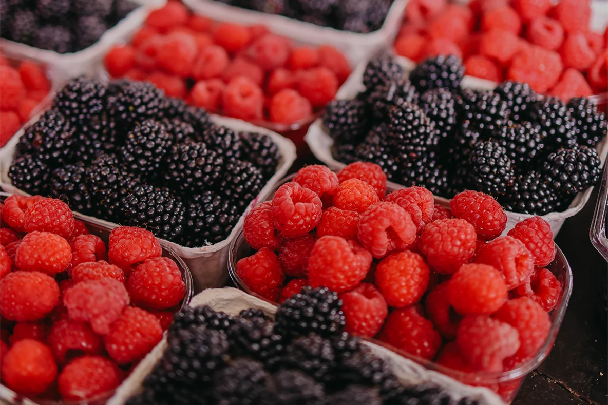 Himbeeren und Brombeeren