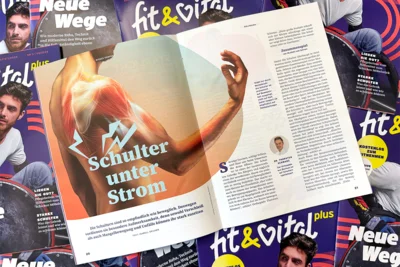 Abbildung des Artikels zum Thema Schultern im fit & vital plus Kundenmagazin