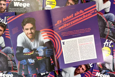 Abbildung des Artikels zum Thema Querschnittslähmung im fit & vital plus Kundenmagazin