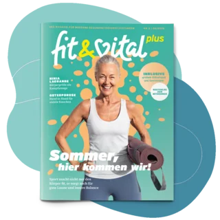 Abbildung des Covers der Ausgabe 02/26 vom fit & vital plus Magazin