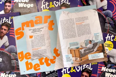 Abbildung des Artikels zum Thema Pflegebett im fit & vital plus Kundenmagazin