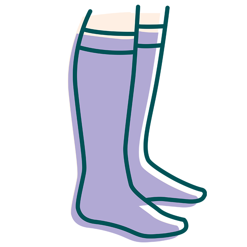 Illustration von Kompressionsstrümpfen